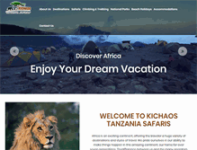Tablet Screenshot of kichaostanzaniasafaris.com